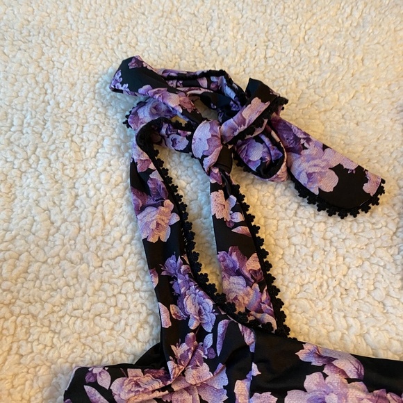 NWOT Beach Riot spring fairy floral one piece purple 14305 - Picture 11 of 11